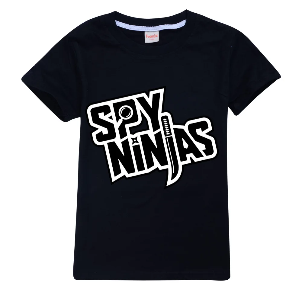 Summer Kids cosplay SPY NINJA Top Short Sleeve T-shirt Cotton Tshirts Girls Clothes For Boys Tee costumes kawaii christmas shirt