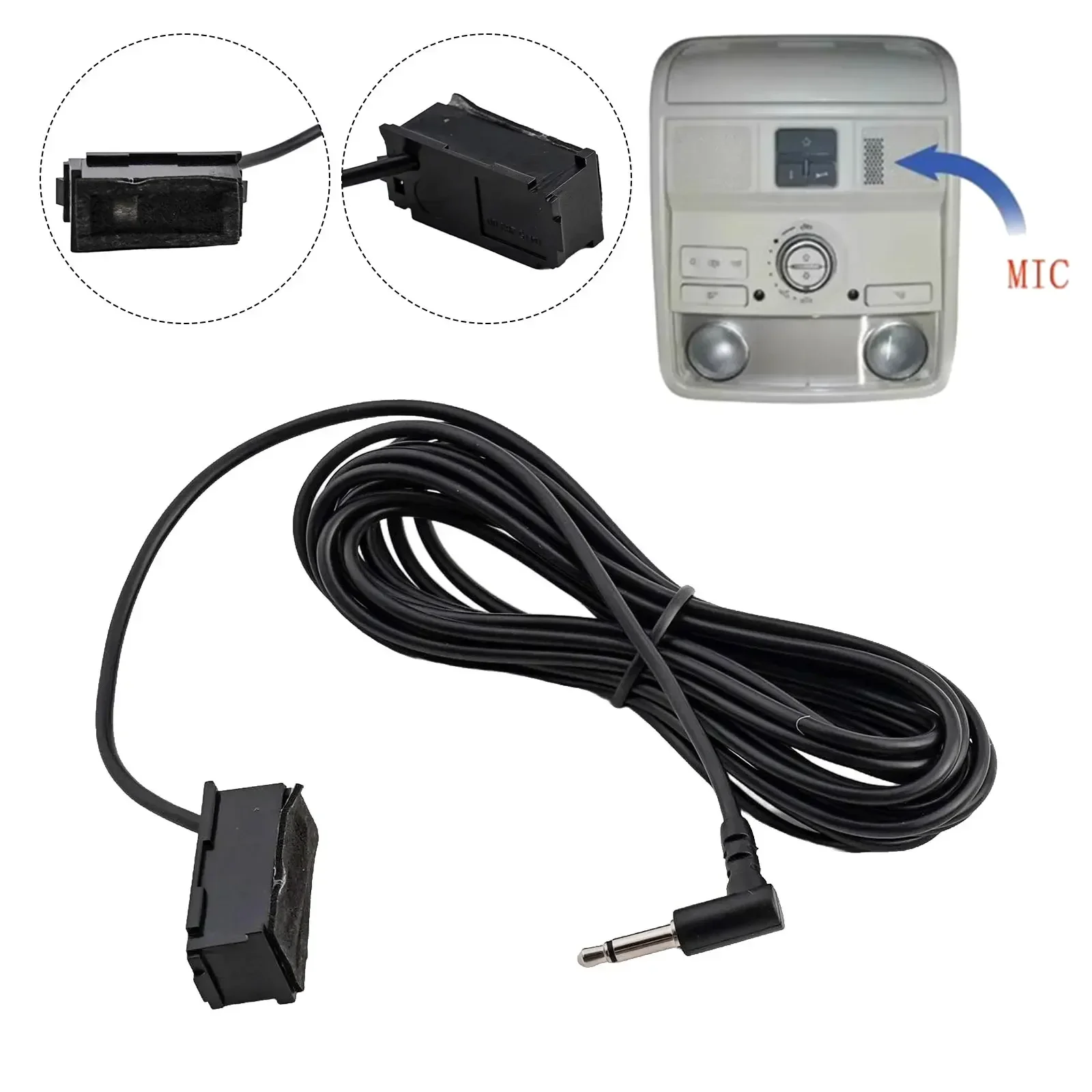 Car Audio Microphone Roof Panel 3.5mm MIC Microphone For Golf For Passat For Seat For Skoda 50Hz-20KHz Mono ABS For A4L A6L Q5