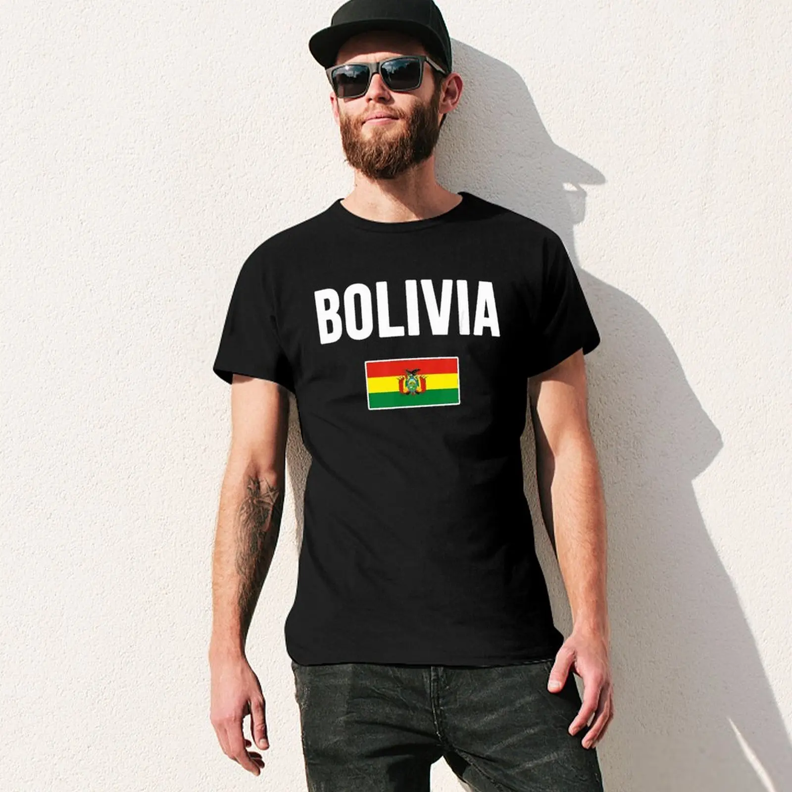 More Design Bolivia Flag Bolivian Men Tshirt Tees T-Shirt O-neck T Shirts Women Boys Clothing 100% Cotton