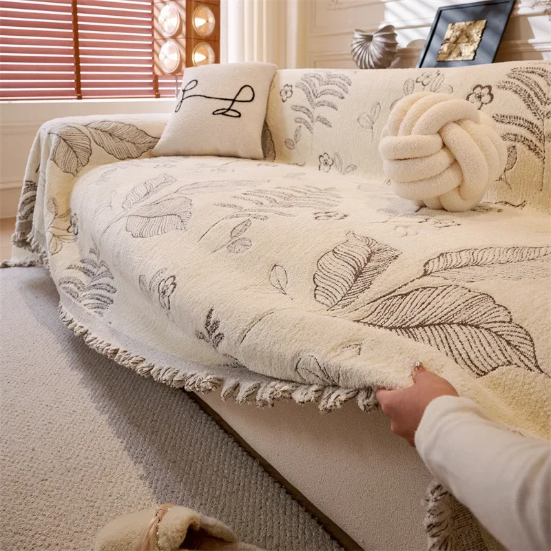 Autumn and Winter Thickened Sofa Cover Warmth One-Piece Full-Bag Universal Sofa Covers Multifunctional Decorative Blankets