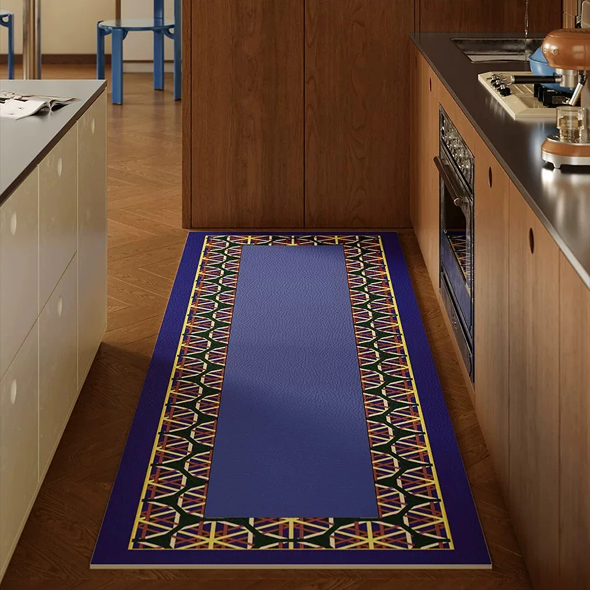 Vintage Kitchen Floor Mat Light Luxury Rug Non-slip Carpet Long Strip Runner Rugs Waterproof Oil-proof Mats Home Decoration 주방매트