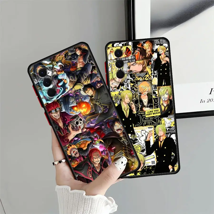 Funda trasera de teléfono para Samsung Galaxy A53 A35 A36 A54 A24 A21s A73 A52 A56 A25 A26 A34 A22 One Piece Innovation Luffy