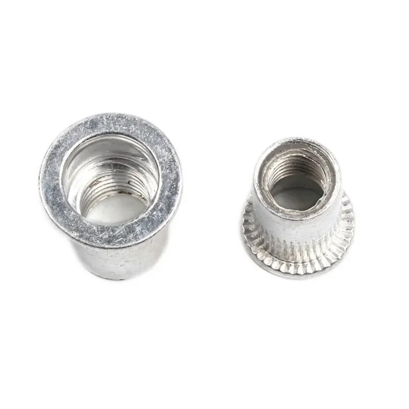 200pcs Aluminum Threaded Rivets Nut Set Insert Rivnut Nutsert Cap Rivet Nuts Flat Head Countersunk Head Rivet Nut M3 M4 M5 M6