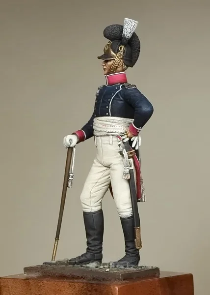 Kit de modelo sem pintura de resina de 54 mm, assunto militar, oficial de infantaria Wurttemberg, GK desmontado e sem pintura