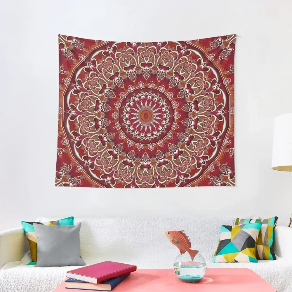 

Ruby Red Mandala Tapestry Wall Hangings Decoration On The Wall Bedroom Organization And Decoration Custom Tapestry