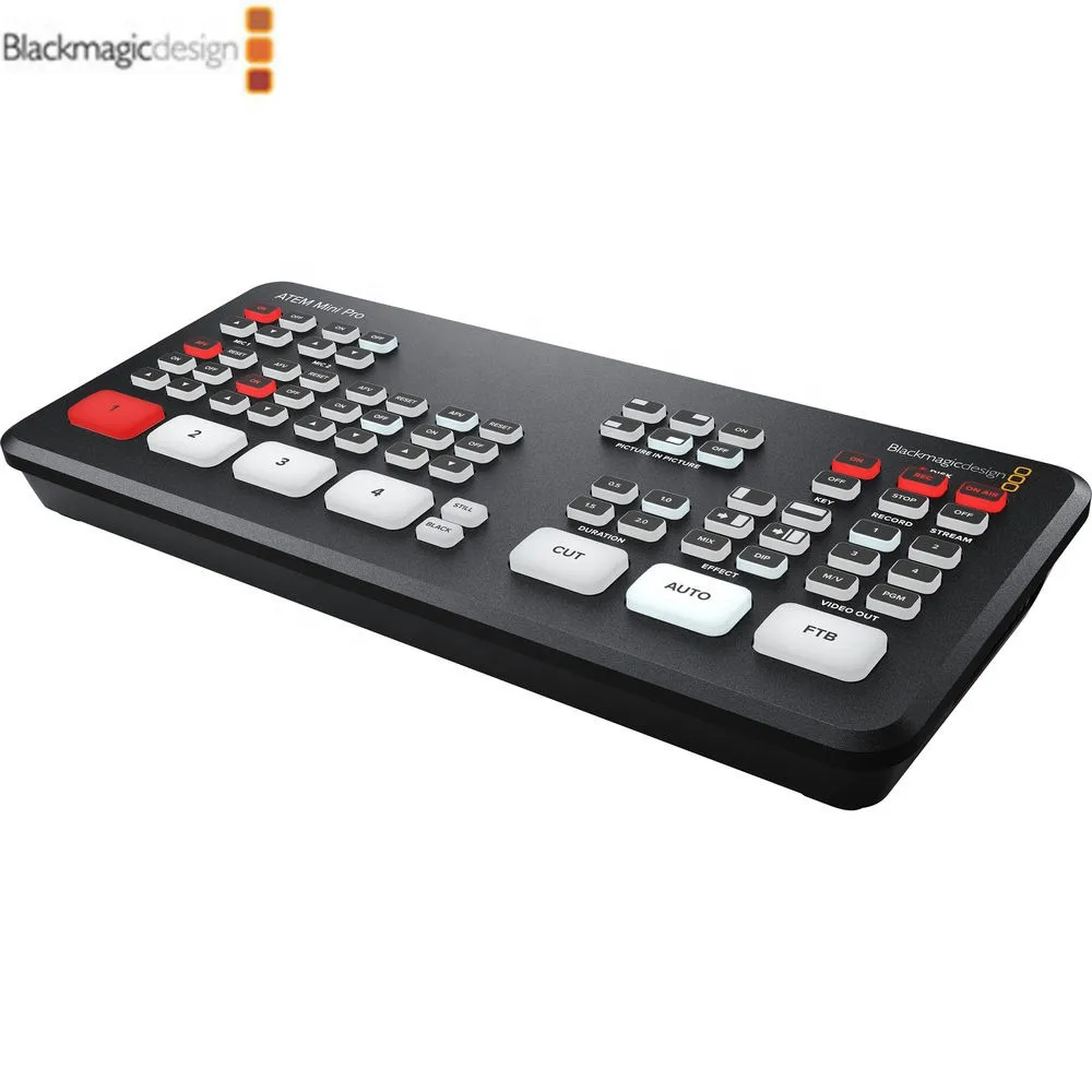 

Blackmagic ATEM Mini Pro ISO HD-MI Input Output Live Stream Switcher Mult Recording New Features Video Switcher