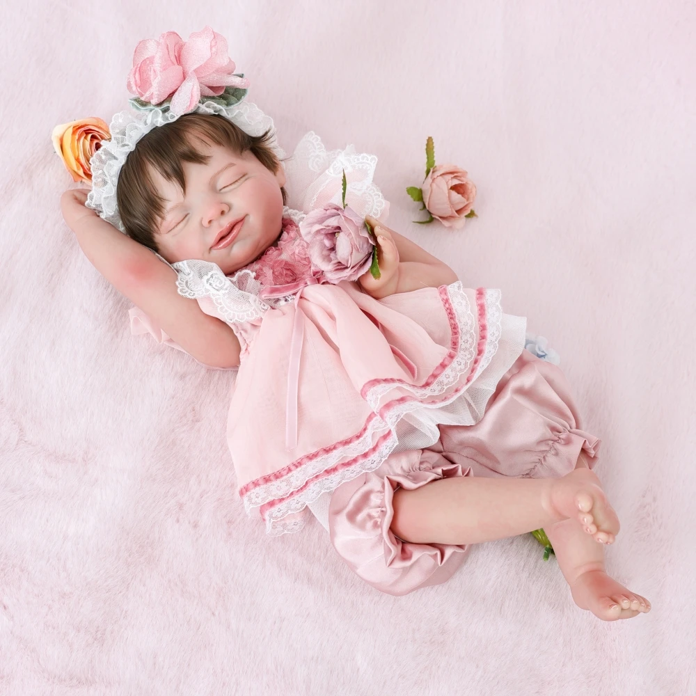 Cloveray, muñeca Reborn realista de 20 pulgadas, muñeca de vinilo Kawaii, bonita muñeca bebé, decoración para habitación, colección de juguetes, Hobby, regalos para niños de alta calidad