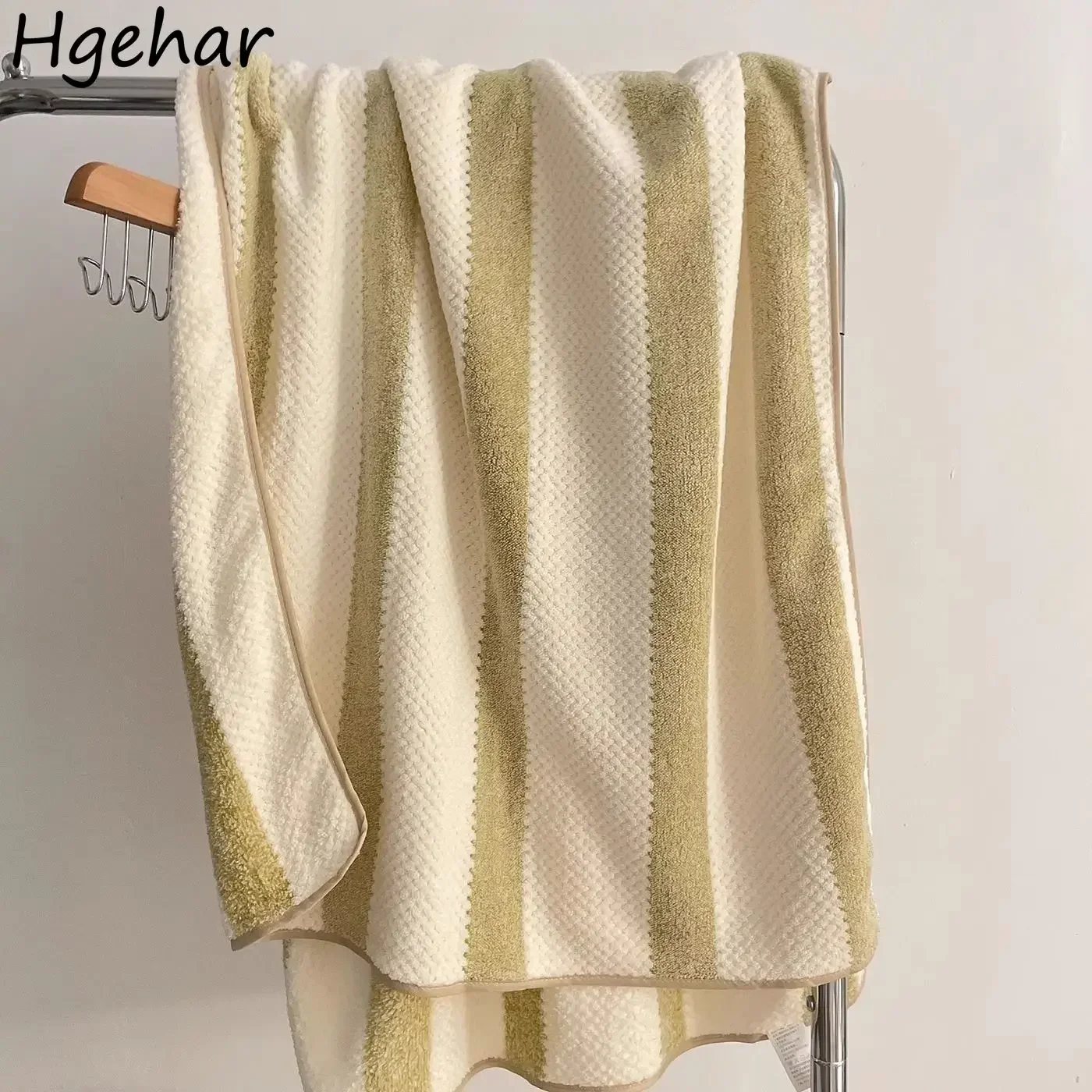 Striped Shower Towel 70x140cm Soft Skin-friendly Microfiber Hair Quick Dry Water Absorbent Simple Bathroom Home Textile Adults