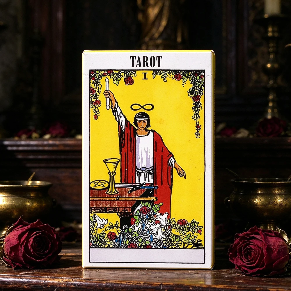 Hot-selling Tarot Deck 78-Cards English Version Divination, Spiritual Meditation for Beginners, Halloween and Christmas Gifts