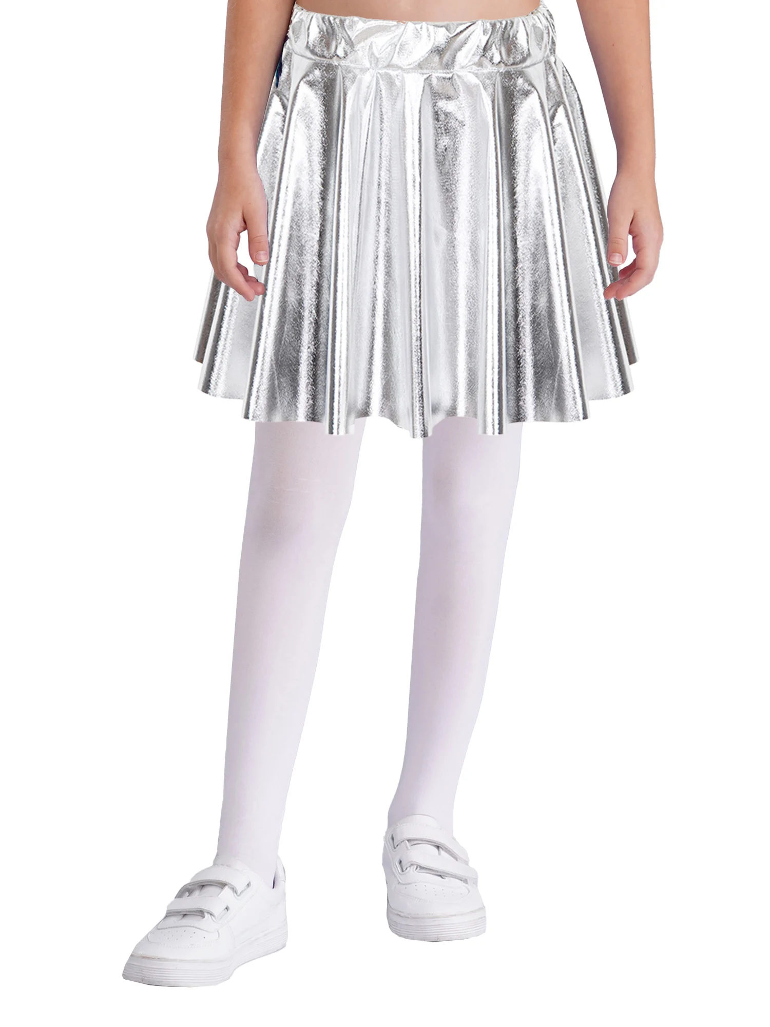 

Fashion Girls Dance Skirt Shiny Metallic Hip Hop Street Jazz Dance Costume Dancewear Performance Clothing Streetwear Skirts