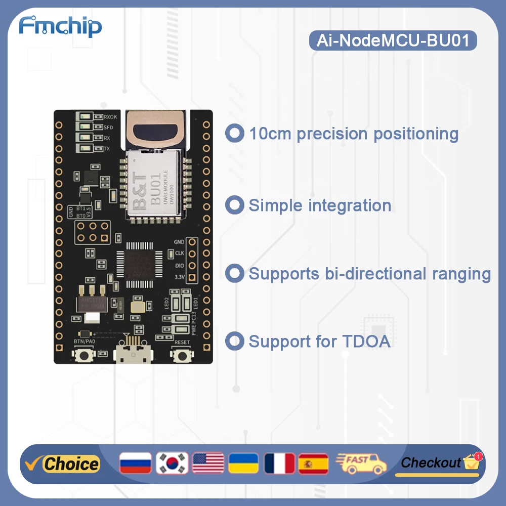 Descubre el módulo de posicionamiento UWB Ai-NodeMCU-BU01: Precisión de 10 cm para proyectos IoT y robótica