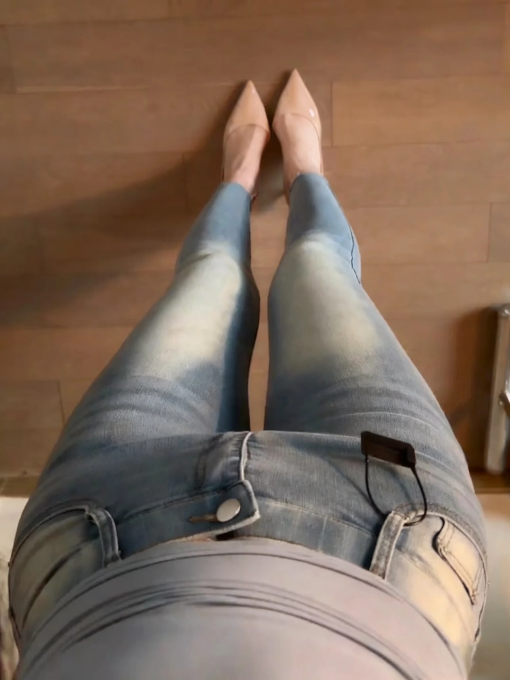 

Женские джинсы с высокой талией, облегающие, эластичные, в корейском стиле, модные, с эффектом подтяжки ягодиц, прямые брюки