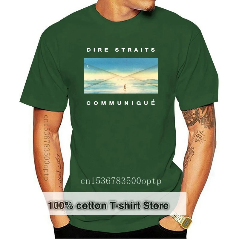 

2024 New Arrivals Dire Straits Communique T Shirt Blue Poster All Sizes S 5Xlbrand Clothing Men T Shirt