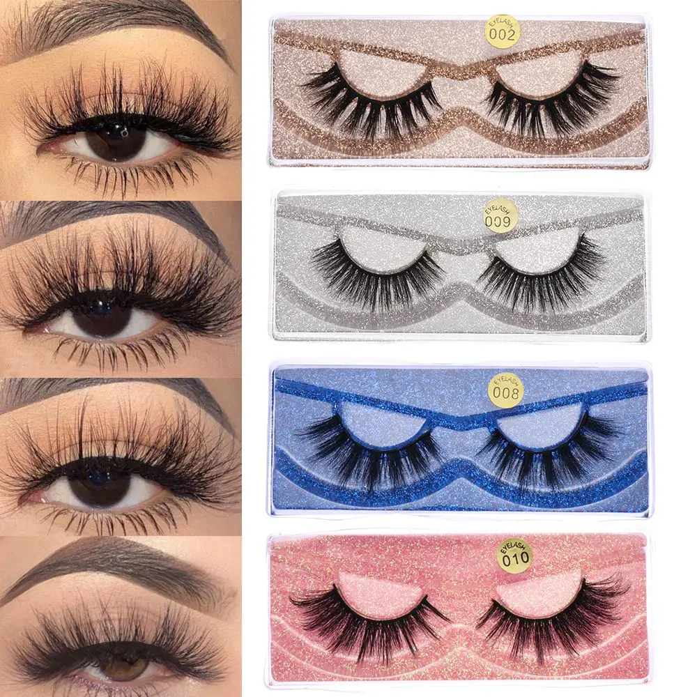 Faux-Cils Naturels et Longs en Vison 3D, Légers et Pelucheux, fissuraminants, Py Cross