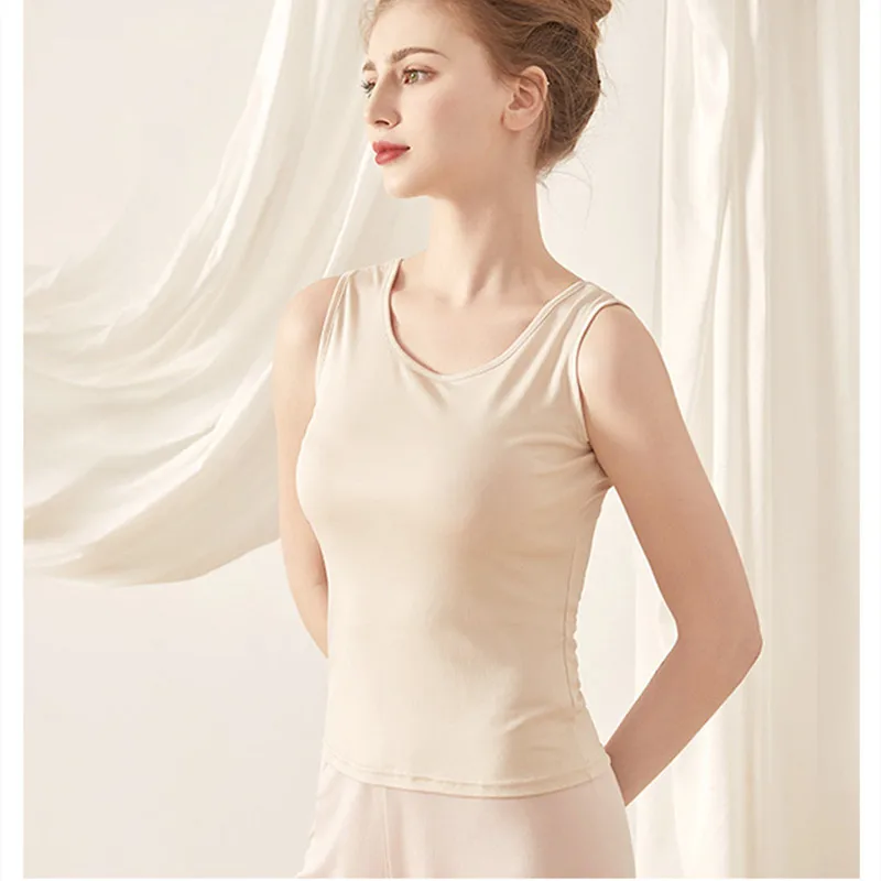 NEW 100% Natural Mulberry Silk Strap Top Women High Quality  Solid Cami Vest Sleeveless Silk Tank Tops Ladies Camisole Sleepwear