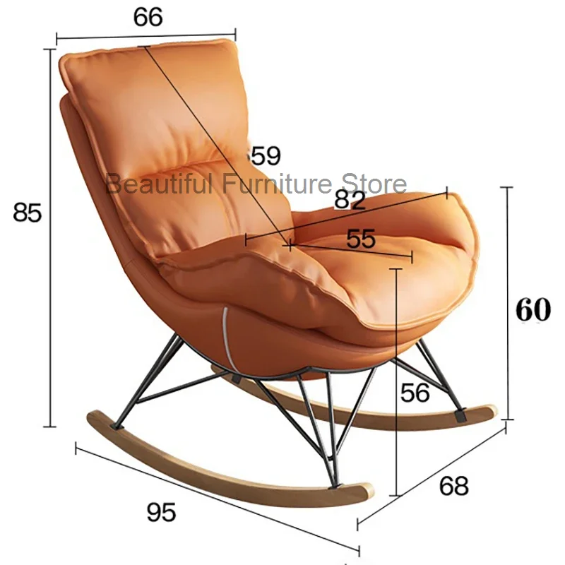 Strona główna leniwy salon krzesło styl rozkładany leniwy wypoczynek fotel bujany do jadalni luksusowy balkon pojedynczy Cadeira meble dla graczy