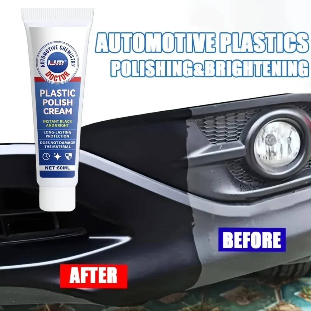NEW Car Scratch Remover & Plastic Repair Paste - Yellowing Refurbishment & Glossy Surface Enhancer for Interior/Exterior Plastic