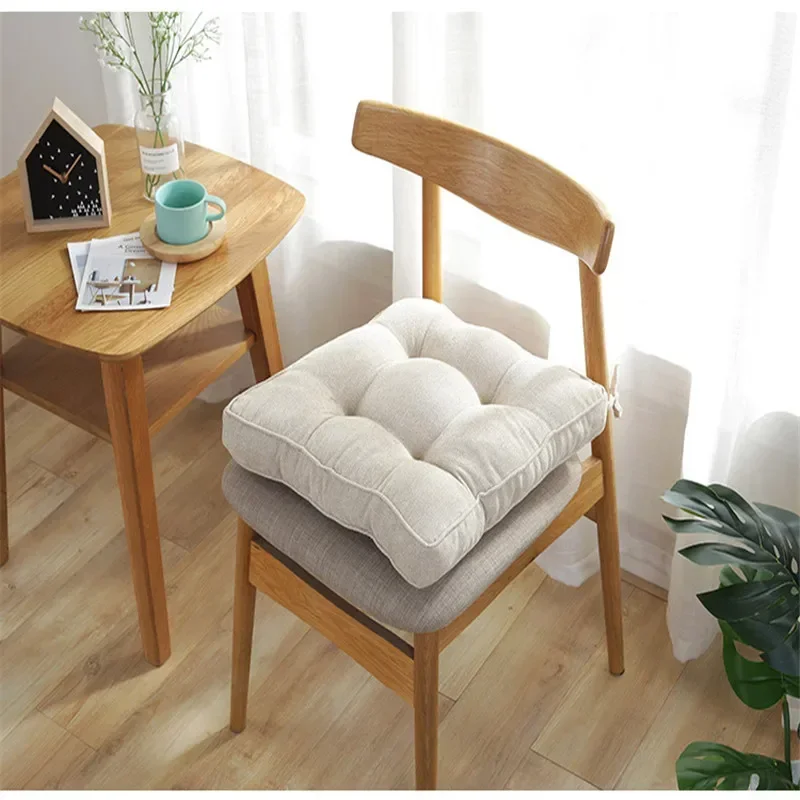 1PC Cotton Linen Fabric Floor Cushion Home Futon Tatami Mat Large Square Cushion Thickened Soft Square Office Chair Cushion