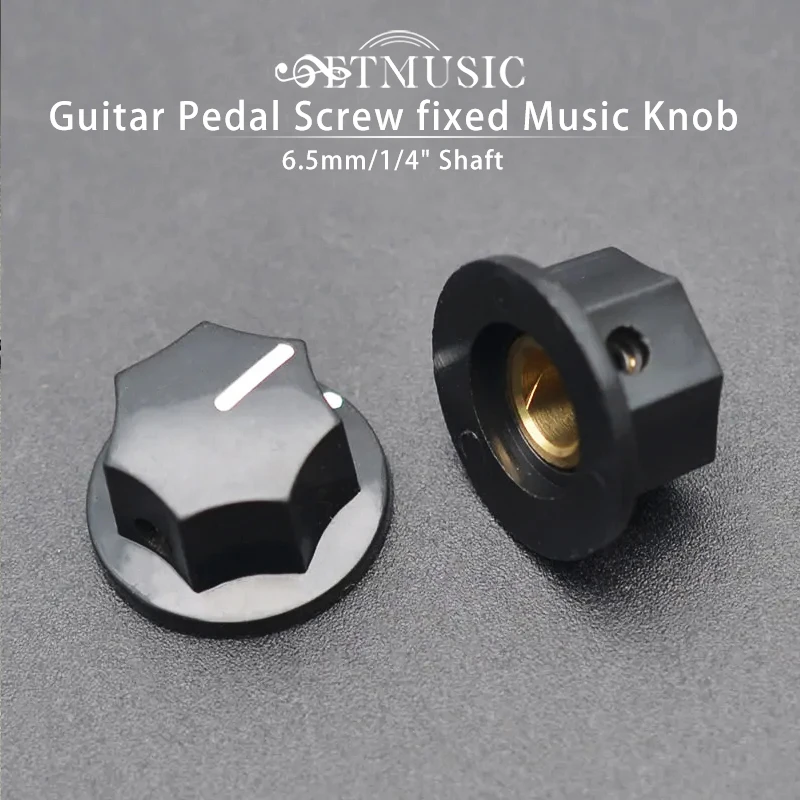 

10Pcs Heptagon Shape Screw Locked Guitar Pedal AMP Knob Electric Guitar Pot Potentiometer Knobs Guitar Parts