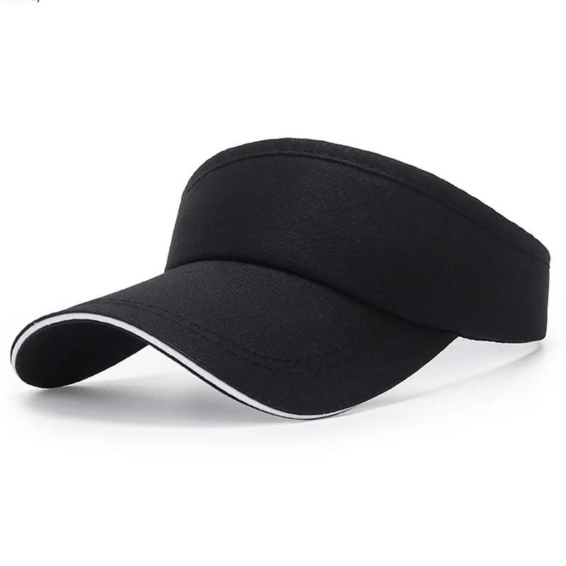 New Hat Women's Summer Sandwich Solid Color Empty Top Hat Topless Sun Hat Outdoor Sports Cap