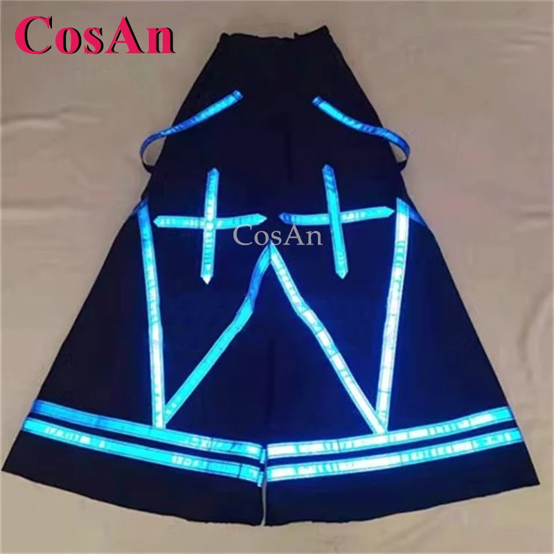 

CosAn Брюки для танцев с двойным крестообразным узором и призраком, брюки-клеш Melbourne Shuffle Phat, яркие брюки со светоотражающим эффектом, новинка