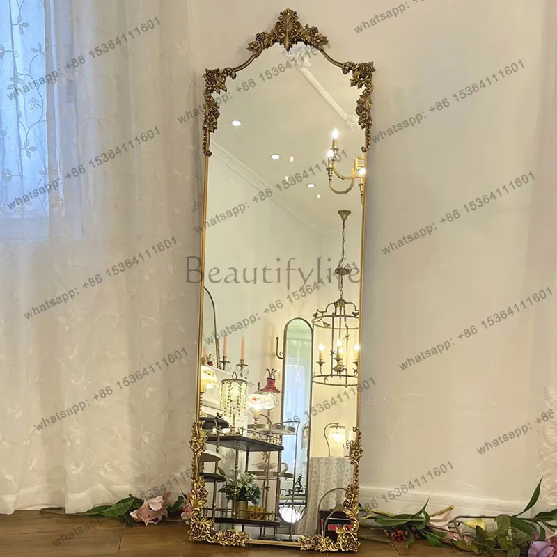 Nordic Gold Decorative Mirrors Wall Luxury Big Design Long Vintage Mirrors Full Body Bedroom Espejos