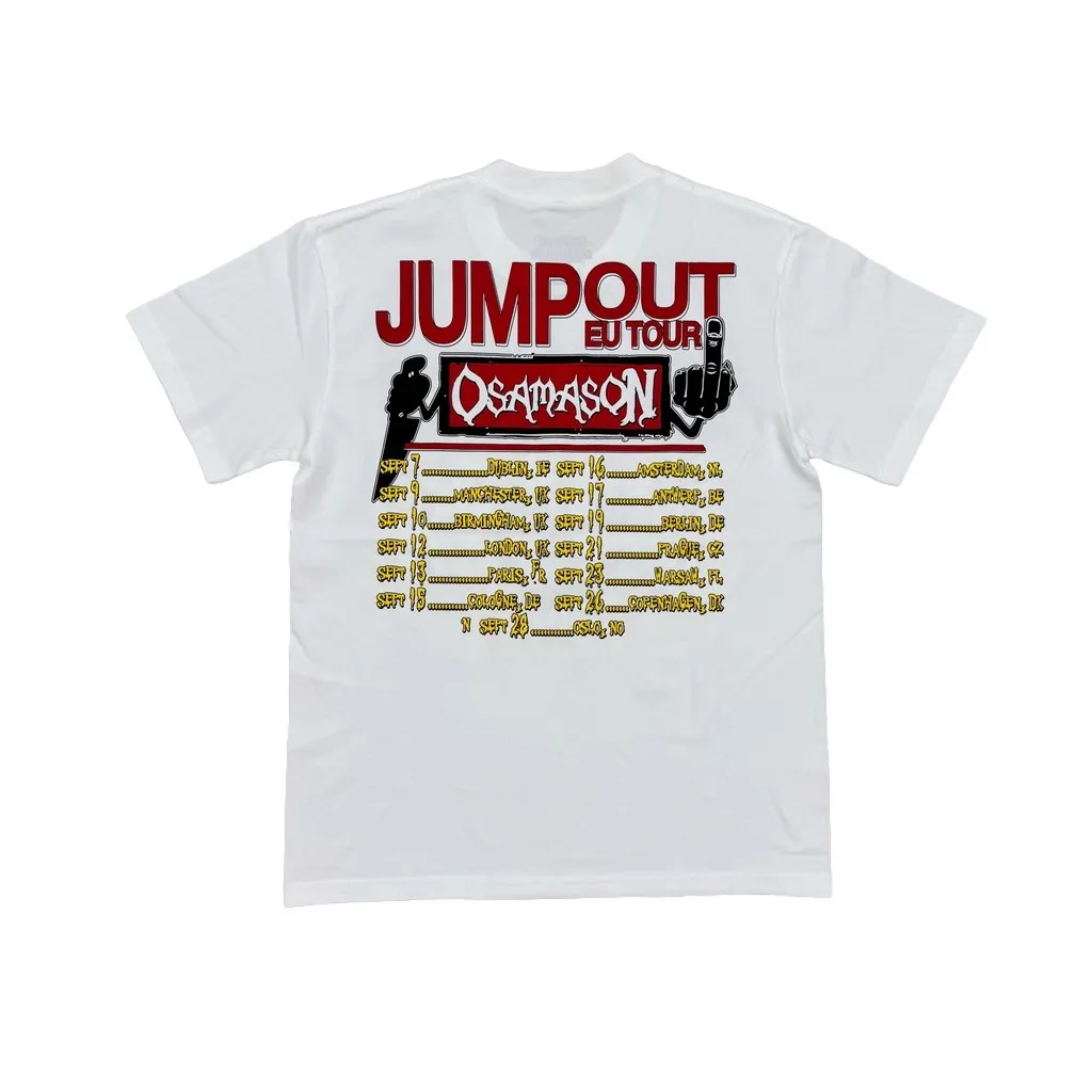 New Men EU Tour merch OSAMASON White Skull T Shirts T-Shirt Hip Hop Skateboard Street Cotton T-Shirts Tee Top Opium E155