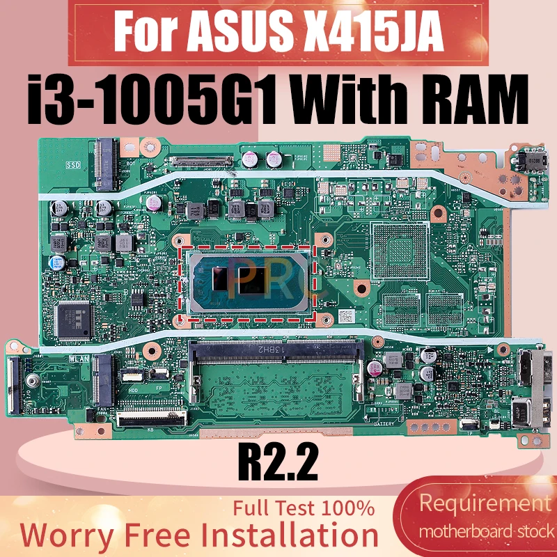 Imagem -02 - Placa-mãe Portátil para Asus X415ja R2.2 Srgkf I31005g1 Ram Notebook Mainboard