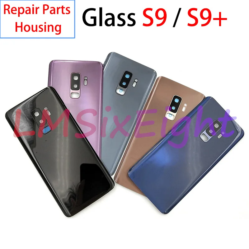 

New For Samsung Galaxy S9 G960 / S9 Plus G965 SM-G965F Battery Back Cover Rear Door 3D Glass Panel Housing Case Adhesive Replace