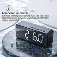 G50 Wireless Bluetooth Speaker with FM Mini Card Mirror Alarm Clock Audio Stall Receiving K Voice Prompt