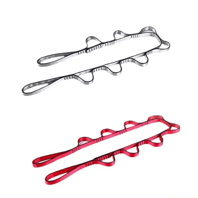 U2JB Adjustable Aerial Pilates Extension Belt 1.1Meter Length Heavy Duty Chain Webbings For Hammocks Climbing Fitness