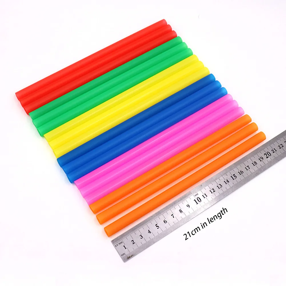 100pcs 210x11mm Straws Big Milkshake Straws Smoothie Straws Beverage Thick Straw For Boba Tea Milkshake Bar Accessories