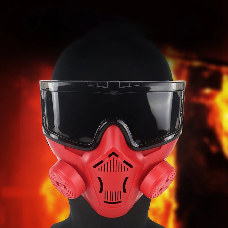 Fire FIRE Gas Masks Party Cosplay Dress Up Prop Headgear Halloween Mask Face Cover Kids Figure Mask Funny Hat Anime Helmet Decor