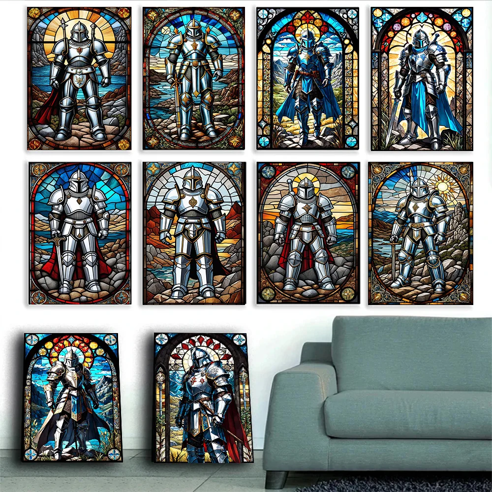 DIY Diamond 5D Painting Armored Warrior In Glasses Abstract Decor Picture Full Drills Mosaic Embroidery Cross Stitch Home Decor