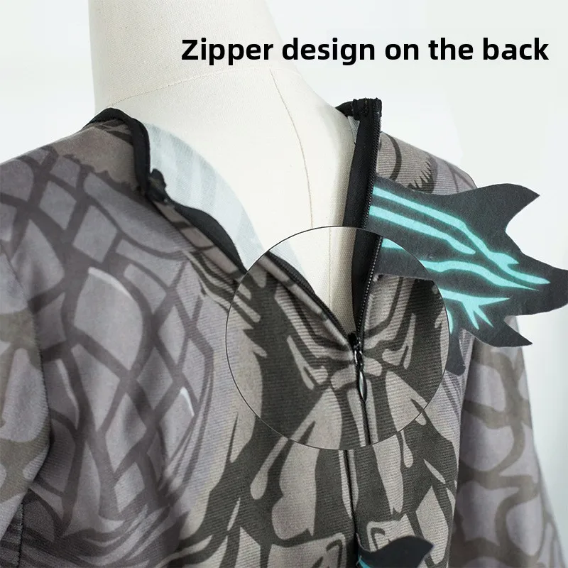 زي تنكري لشخصية غودزيلا للهالوين، بدلة أداء للأطفال، زي دمية شامل من البوليستر 00%