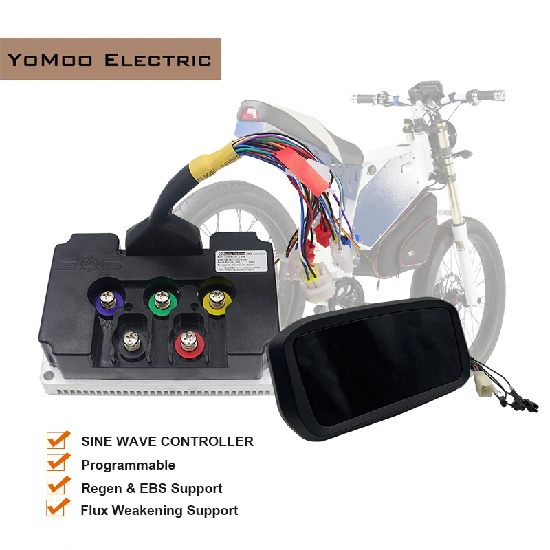 Powerful 4KW-8KW Fardriver ND96680 72V-96V DC 330A BLDC Sine Wave Motor Controller With DN N7 Display For Electric Motorcycles