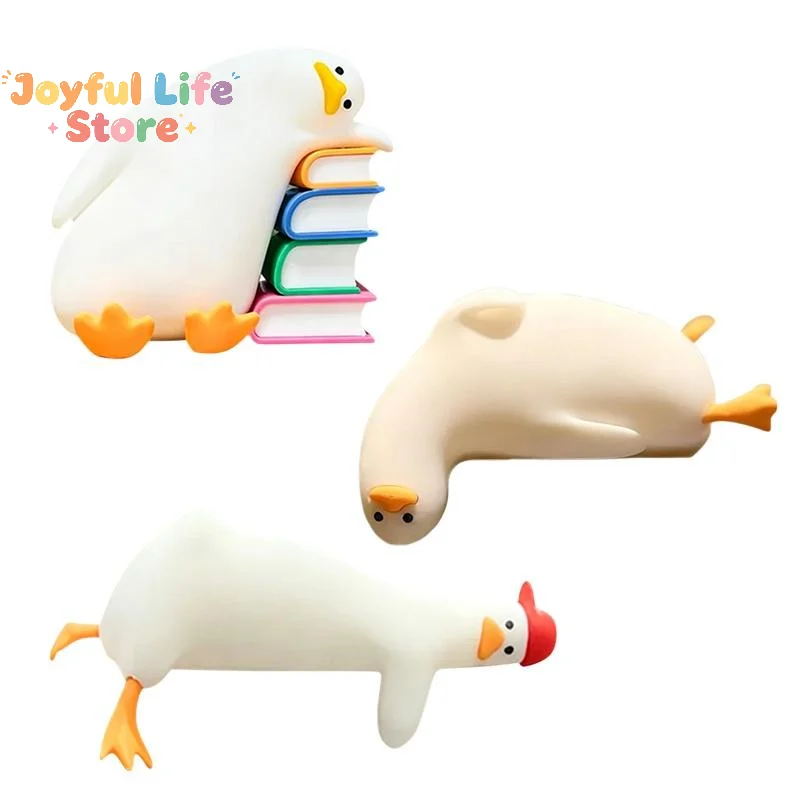 Hot Cute Duck Bookend Book Holder Decorative Bookends For Heavy Books Anti Slip Book Stopper For Home Office Desk