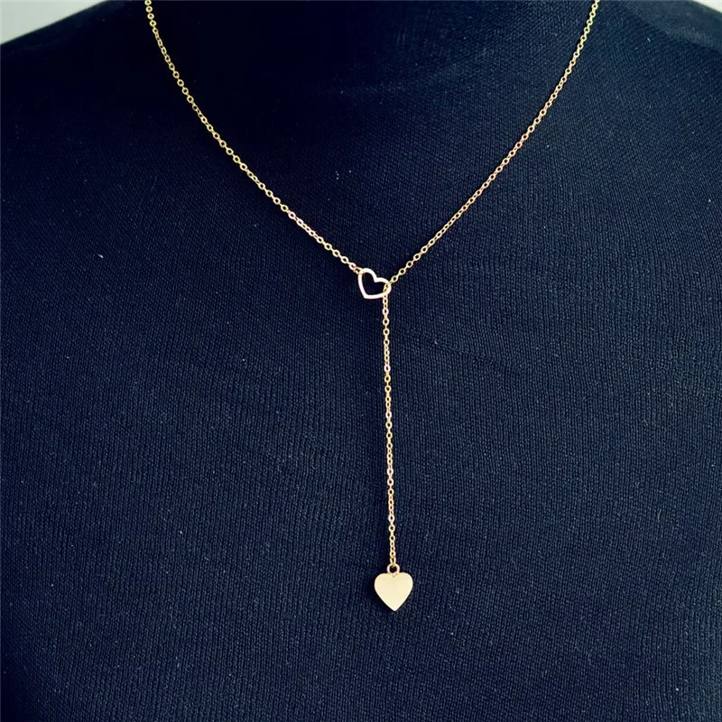 

Fashion 2025 Bohemian Multi-tier Heart Pendant Long Necklace for Women Accessory Jewelry