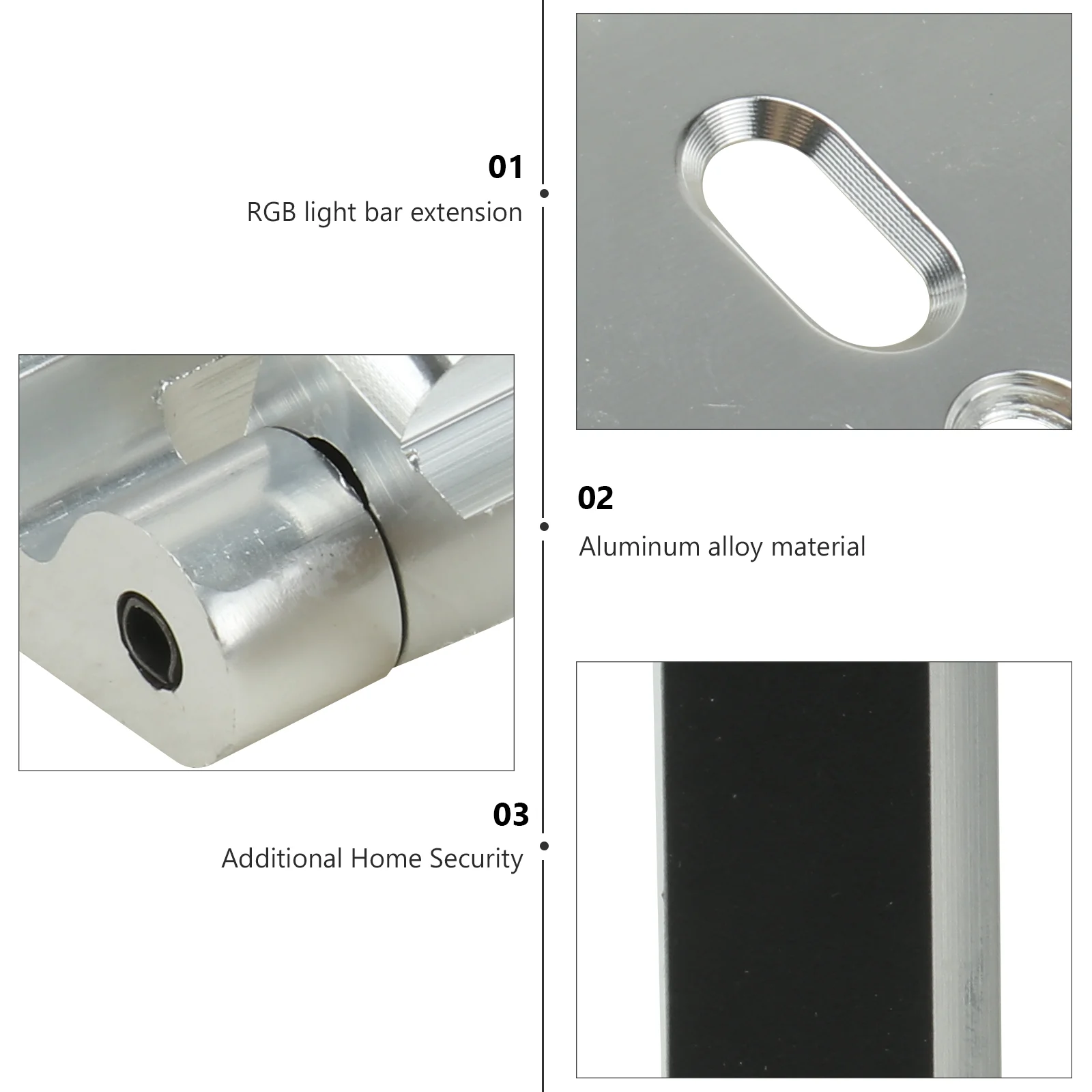 

1Pc Long Lasting Aluminum Alloy Door Lock Strengthening Accessory Furniture Door Hinge Silver