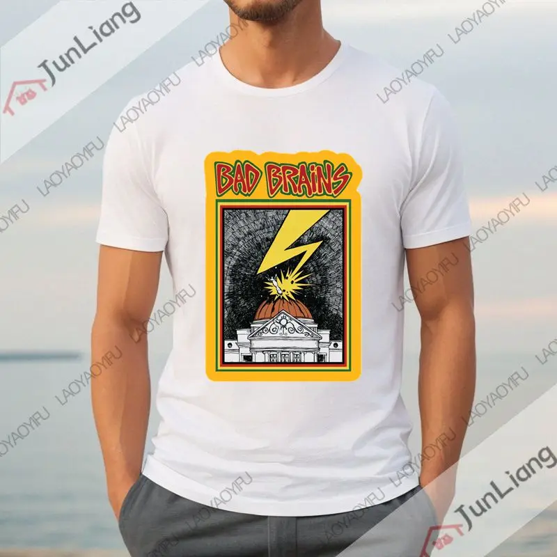 Bad Brains hardcore punk hip hop band logo Fashion Classic T-shirt Fashion unisex Summer Harajuku Y2K top