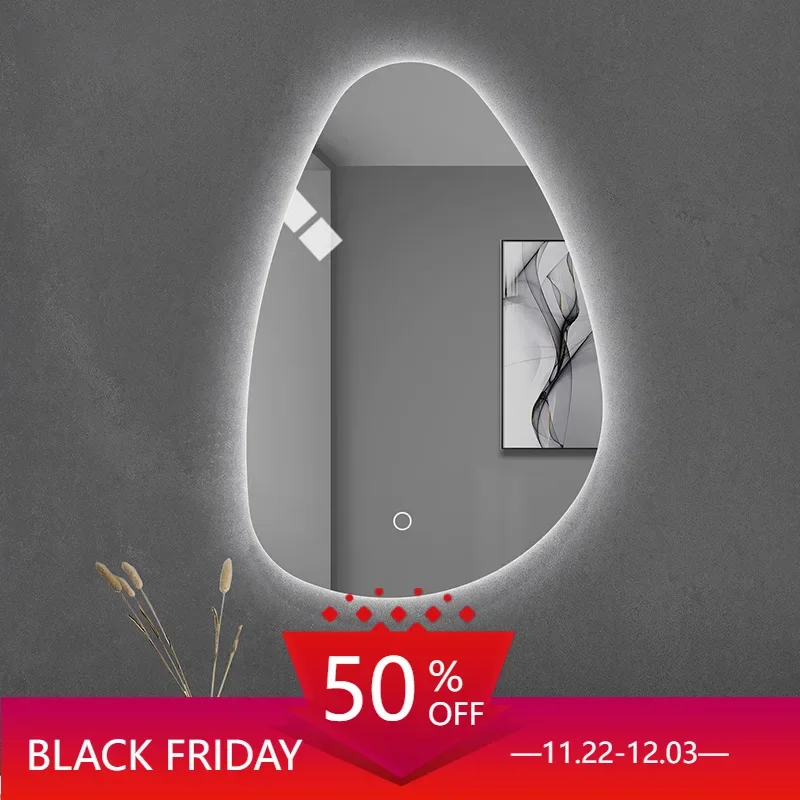 Jumpsuit Quality Mirror Bathroom Irregular Shape Full Body Decorative Nordic Mirror Rectangle Magnifying Espelho Com Led Mirror