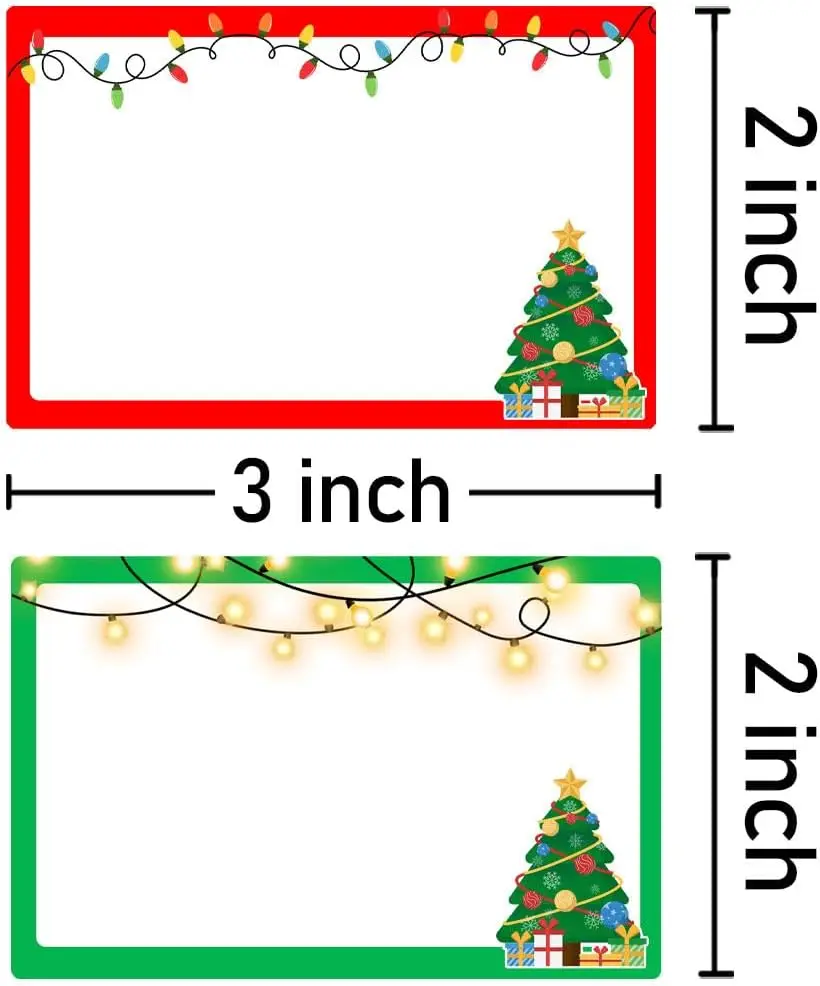 250 Pcs 2x3 inch Christmas Themed Direct Thermal Labels | Color Coding Dot Labels for Thermal Label Printer Holiday Ornaments Sh