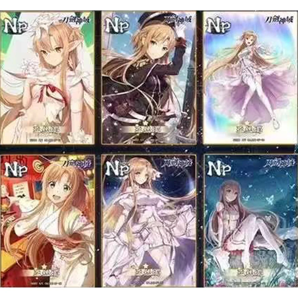 Special price Sword Art Online Collection Cards SSP Yuuki Asuna Anime TCG Kids Game Birthday Table Toys Gift