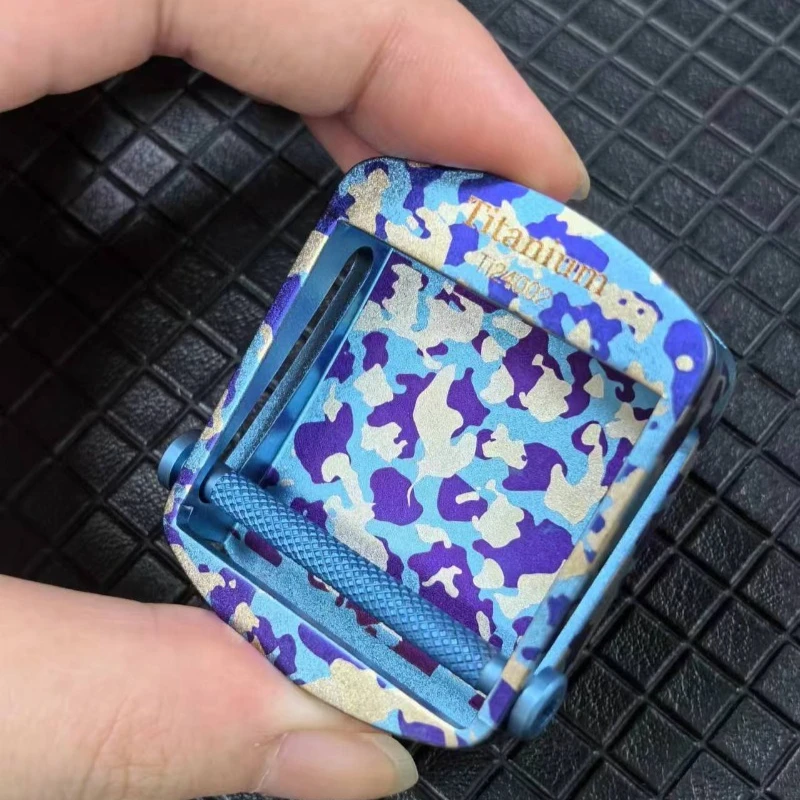 35/38mm fivela de cinto de titânio puro rolo fivela automática à prova de ferrugem resistente ao ar livre masculino tático lona fivela de cinto
