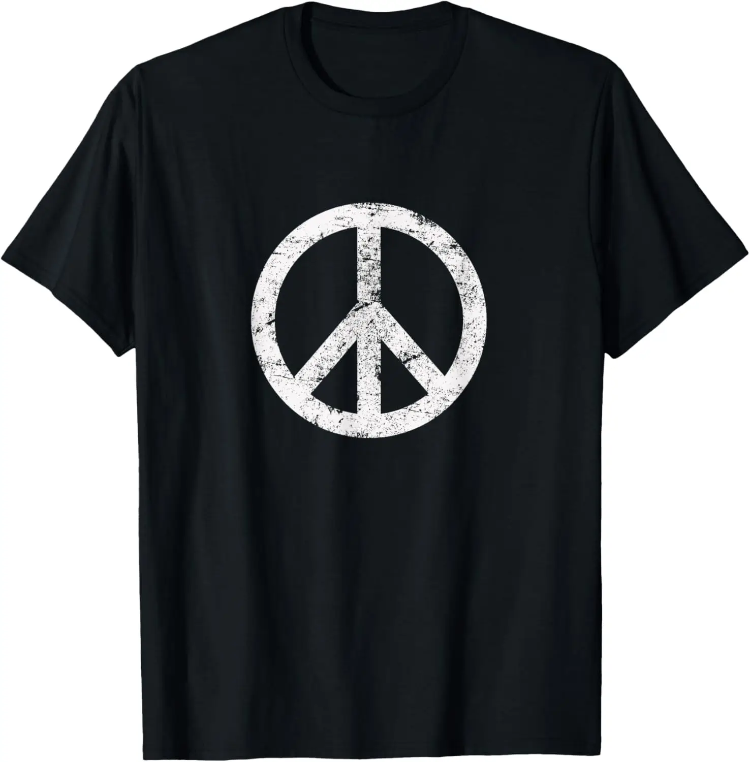 

Distressed Hippie Peace Sign Cool Vintage Symbol Men Women T-Shirt