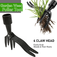 Stand Up Weed Puller Tool Weeding Head Replacement Manual Weed Remover Aluminum Claw Weeder Root Remover Hand Tool For Outdoor