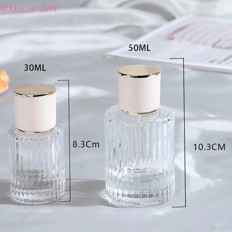 30/50Ml Parfum Glazen Spuitfles Draagbare Doorzichtige Cosmetica Parfum Verstuiver Lege Flessen Met Hoge Capaciteit Navulbaar