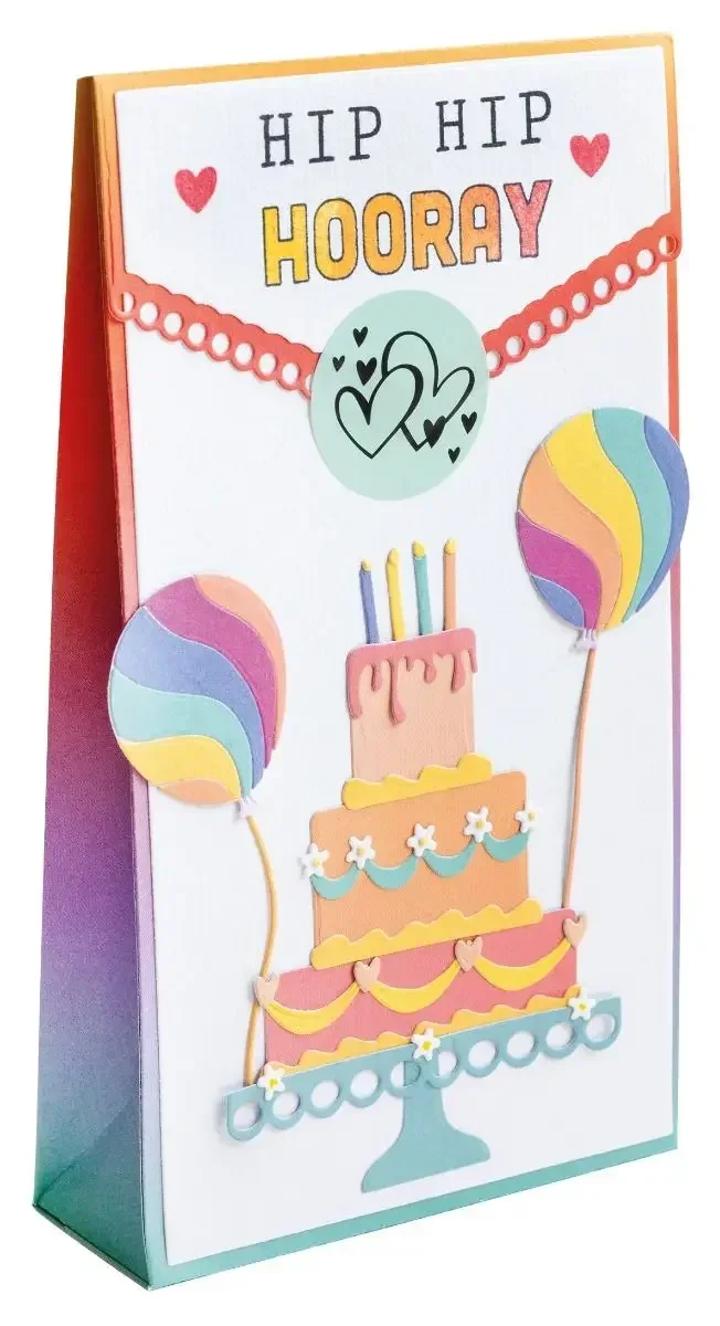 Troqueles de globos de silicona, bolsa de regalo para pastel de cumpleaños, sellos de corte de Metal, plantilla para álbum de recortes, tarjeta para álbum de fotos, grabado en relieve de papel DIY