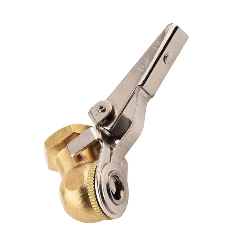 Brass ​Inflator Valve 1Pcs Ball Tire Tyre Barb Clip-On Inflator Valve Connector For All Tire Changers Brand New