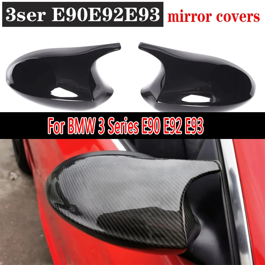 

For BMW 3 Series E90 E92 E93 320i 330i Shells Rearview Cap Real Carbon fiber rear view mirror case cover Car Accessories